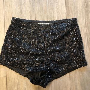 Sequinned short shorts